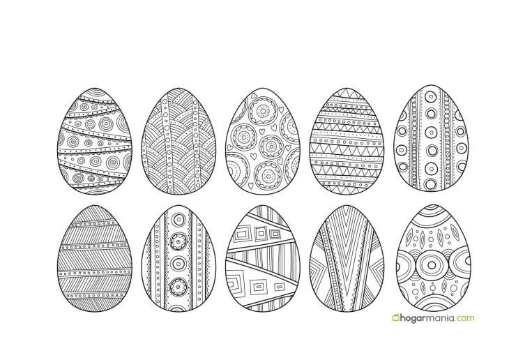 dibujos huevos pascua mandala 1