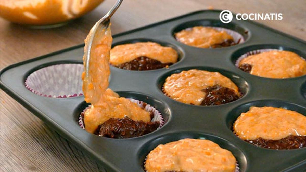 Receta de magdalenas de calabaza, chocolate y nueces  paso 5