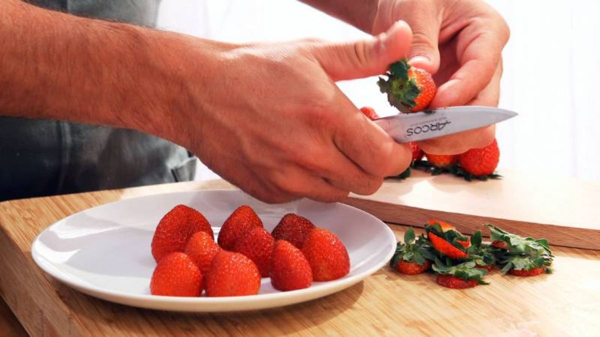 Smoothie de fresa   Paso 1