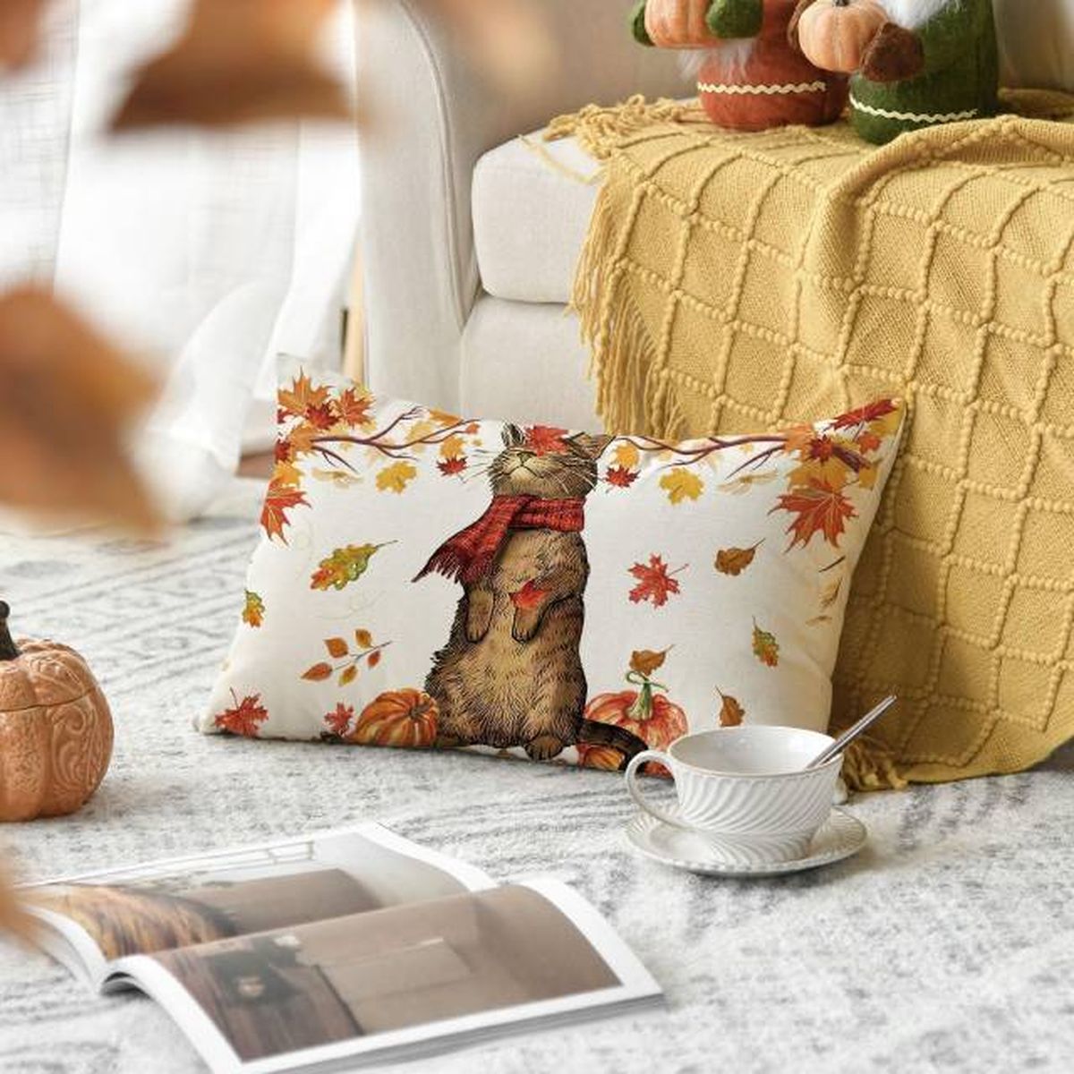 cojin gatito otono amazon