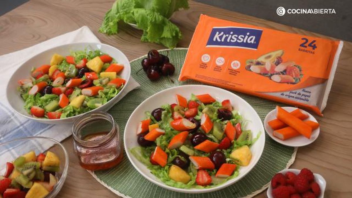 KRISSIA Ensalada frutas surimi paso 4