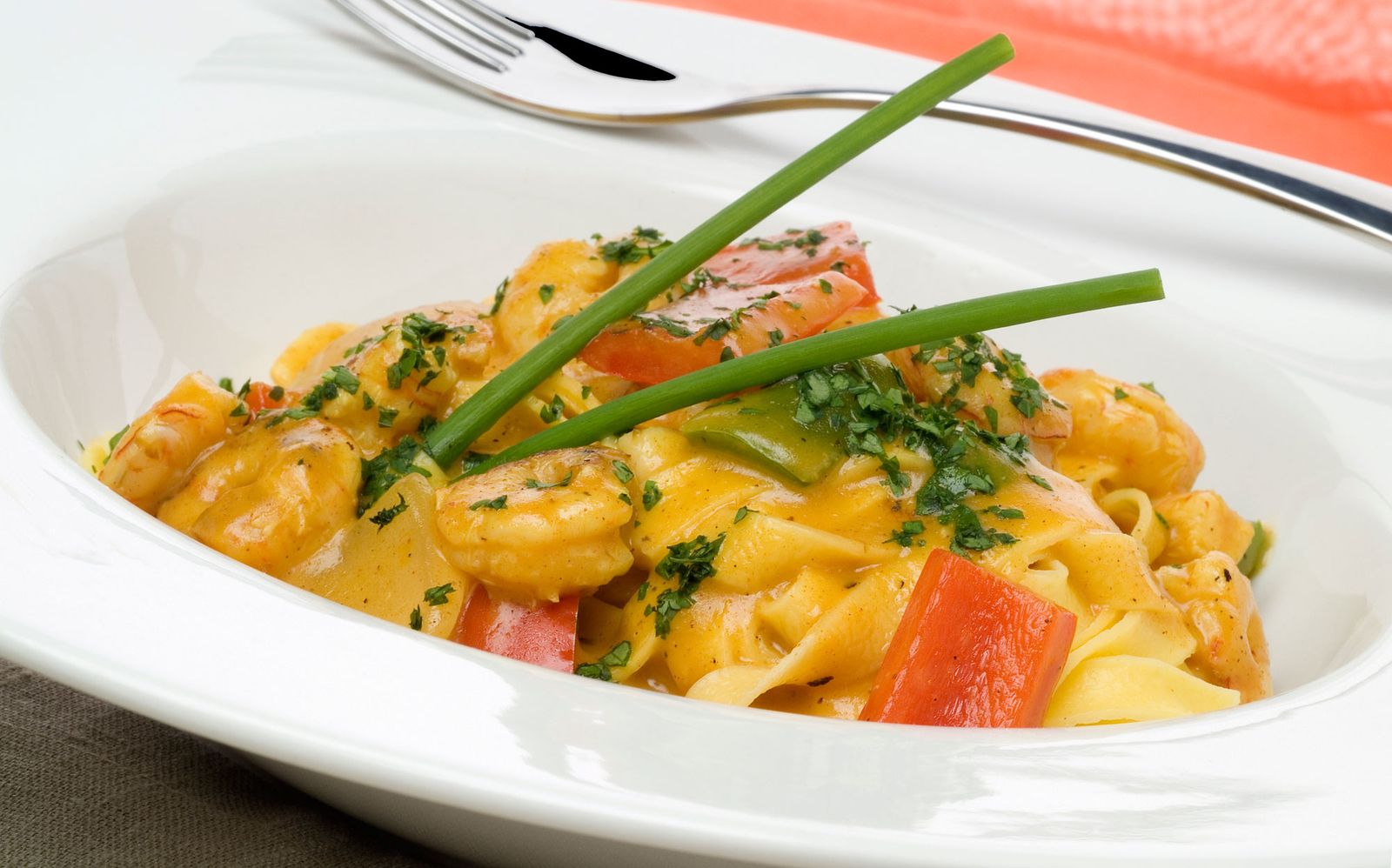 0237 FETUCCINI GAMBAS CURRY xl