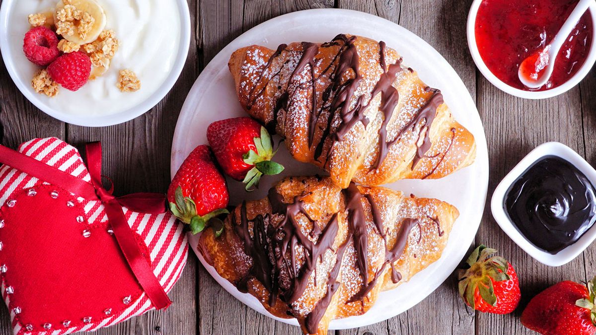 cocina recetas croissants caseros desayuno san valentin