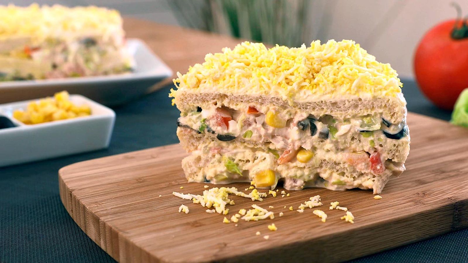 Receta de pastel de atún con pan de molde