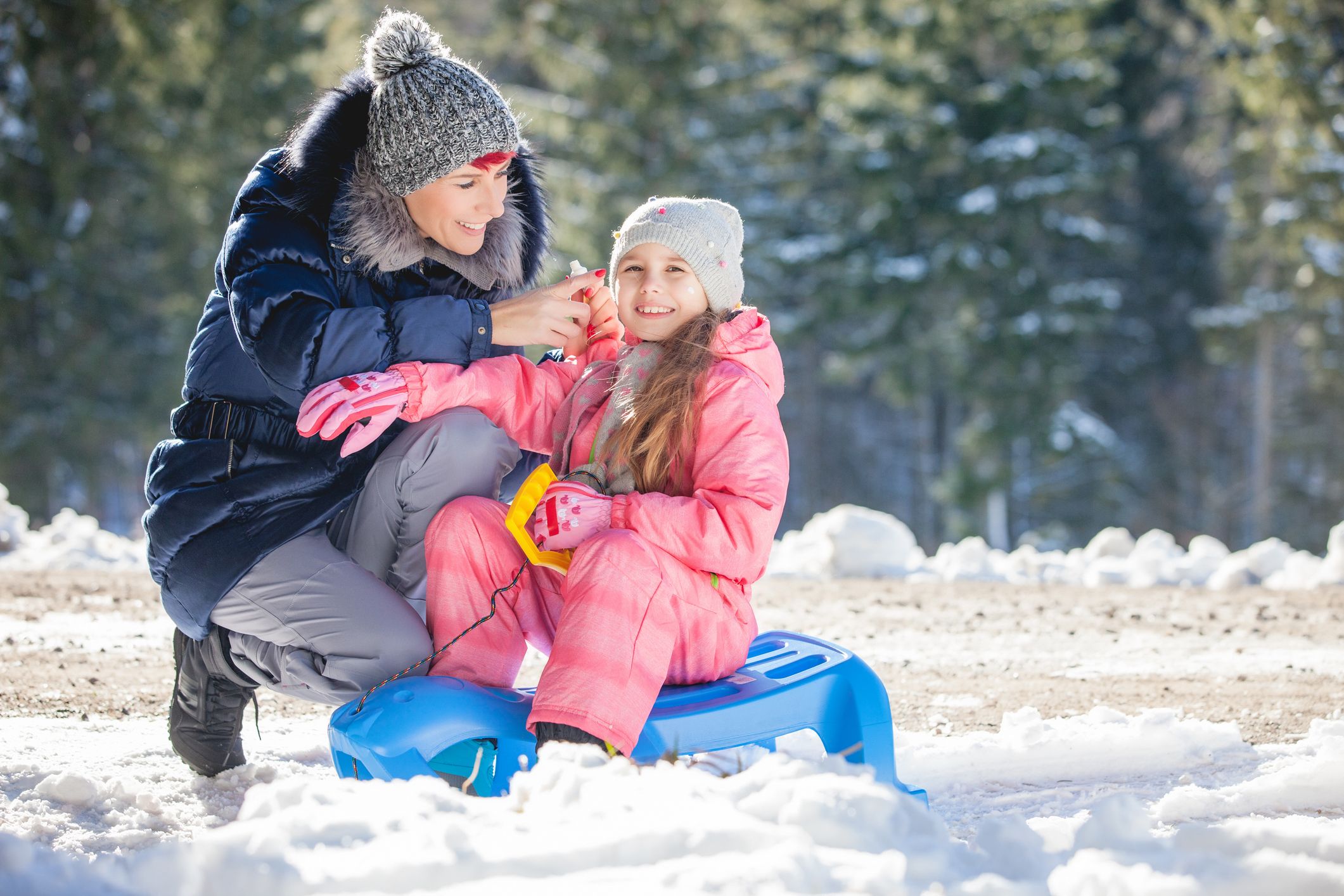 crema en la nieve