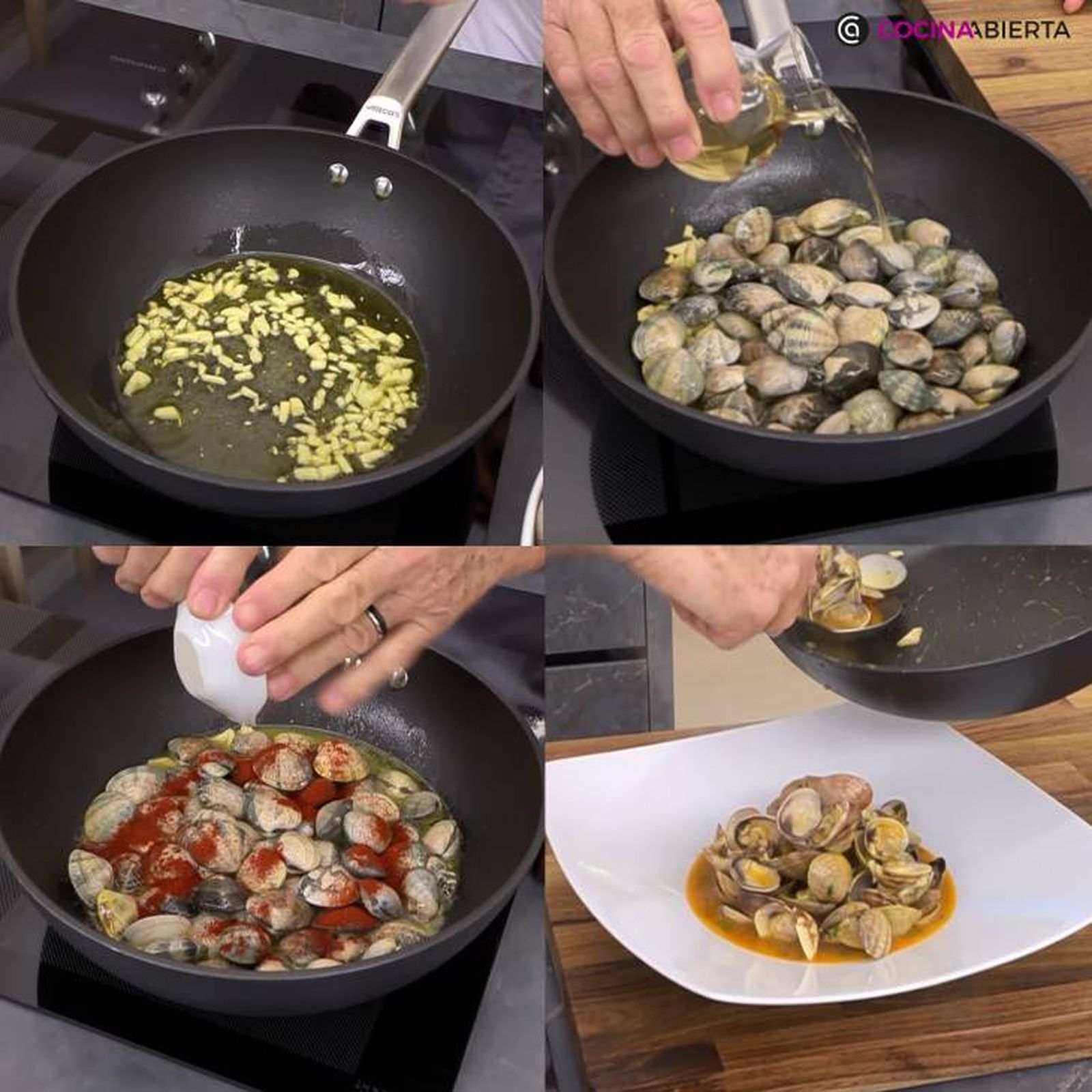 almejas al jerez receta pasos