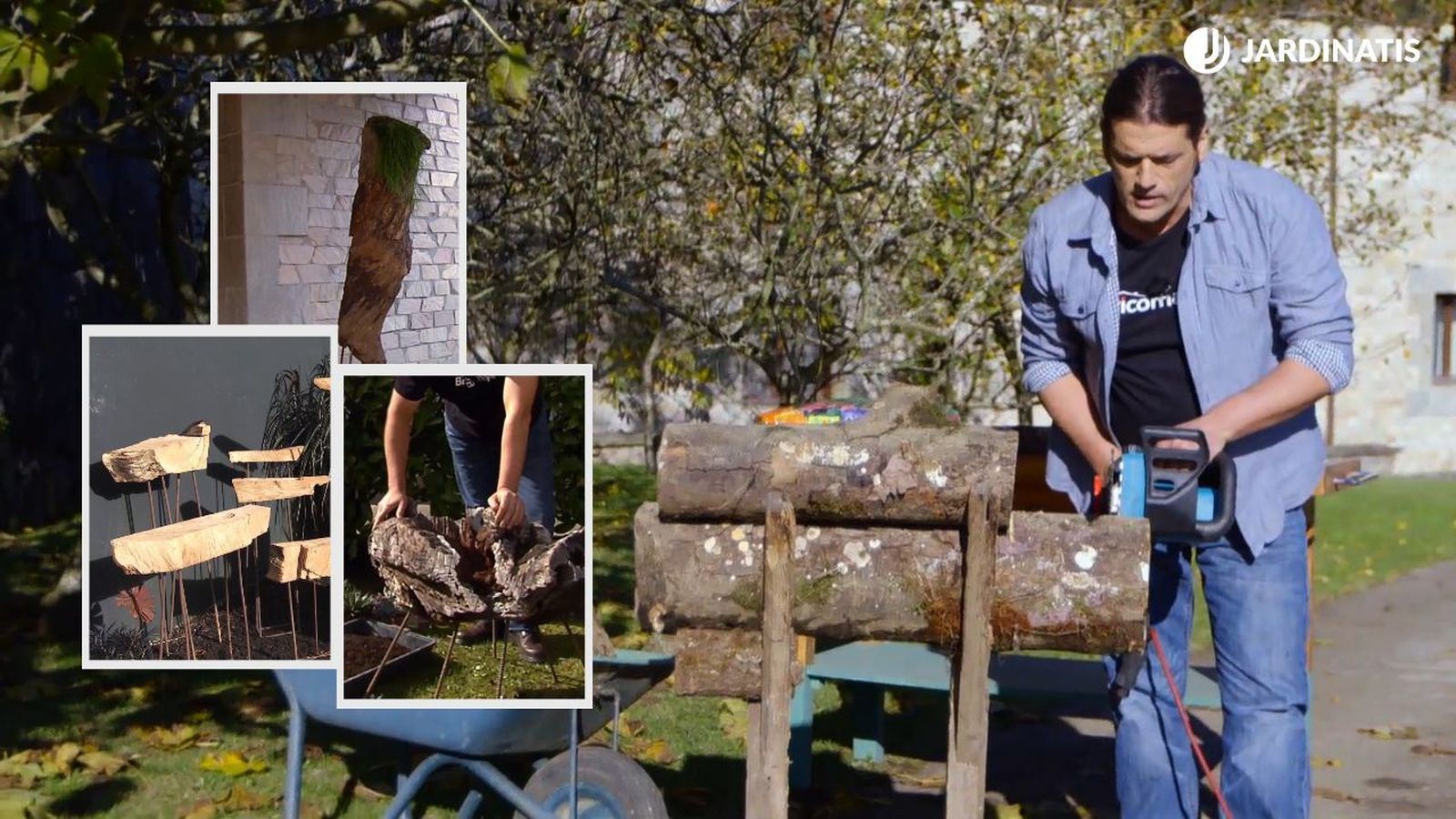 ideas esculturas jardin madera recicladas xl