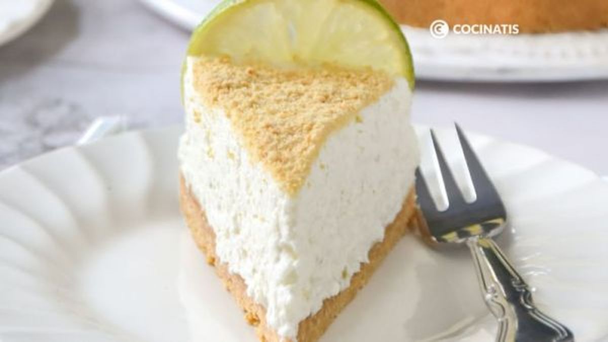 Porción de la tarta de lima