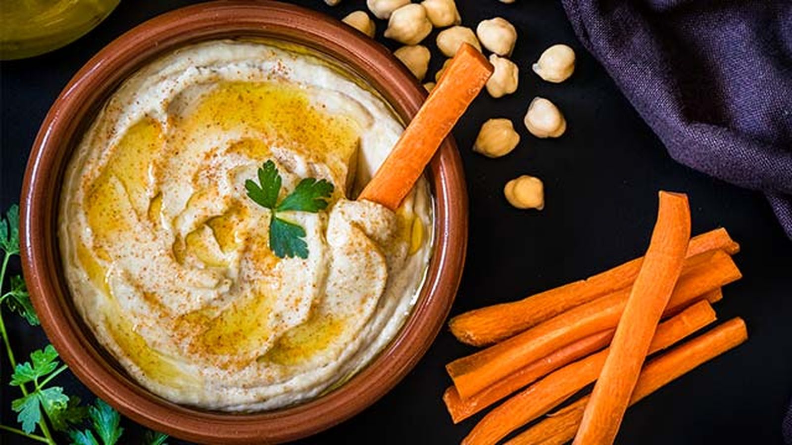 hummus snack saludable