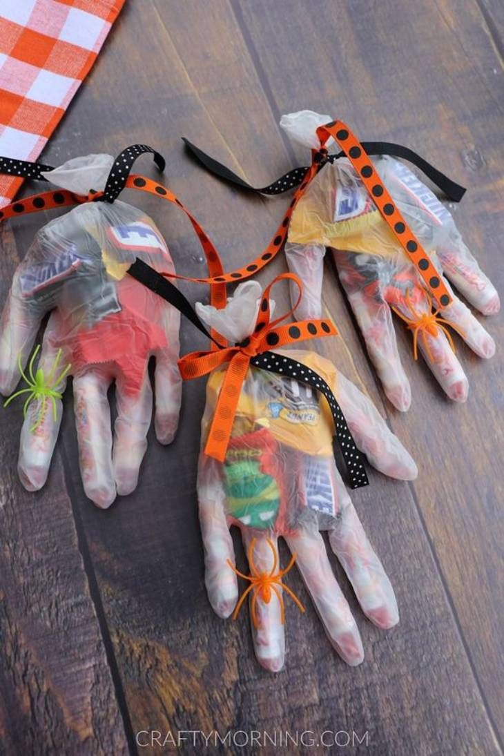 envolver caramelos halloween guante pinterest