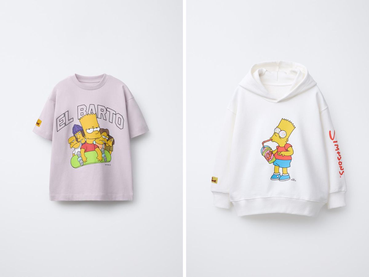 Camiseta y sudadera de la colección de los Simpson de Zara
