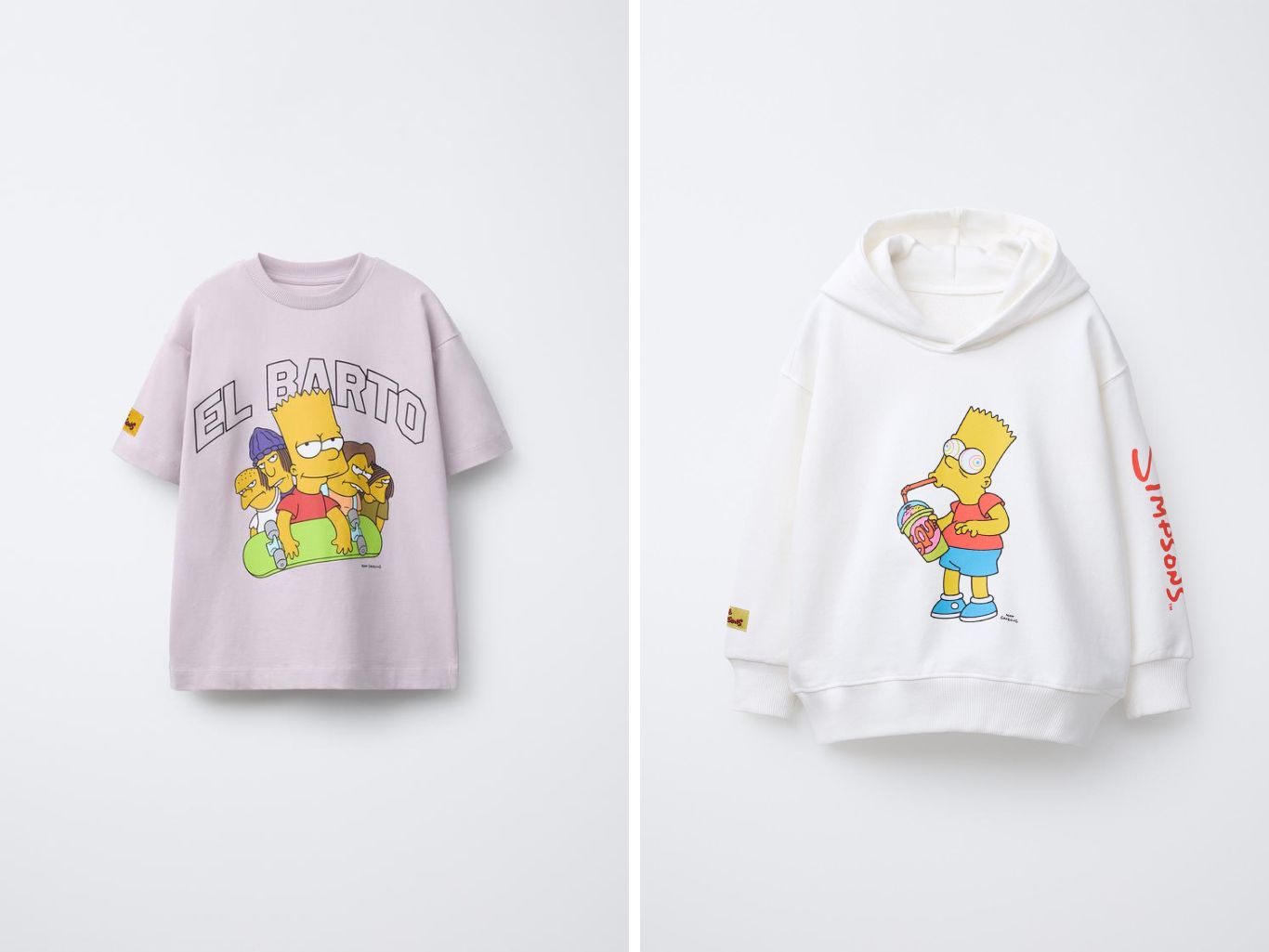 Camiseta y sudadera de la colección de los Simpson de Zara