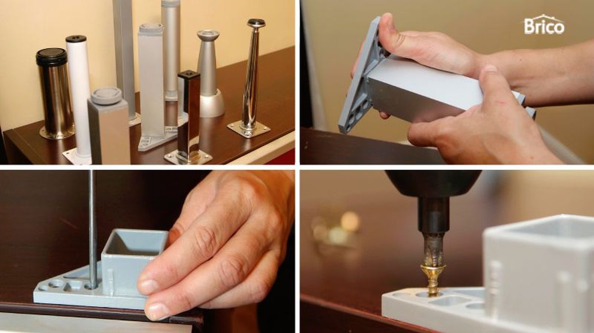 Pasos para colocar patas metálicas regulables