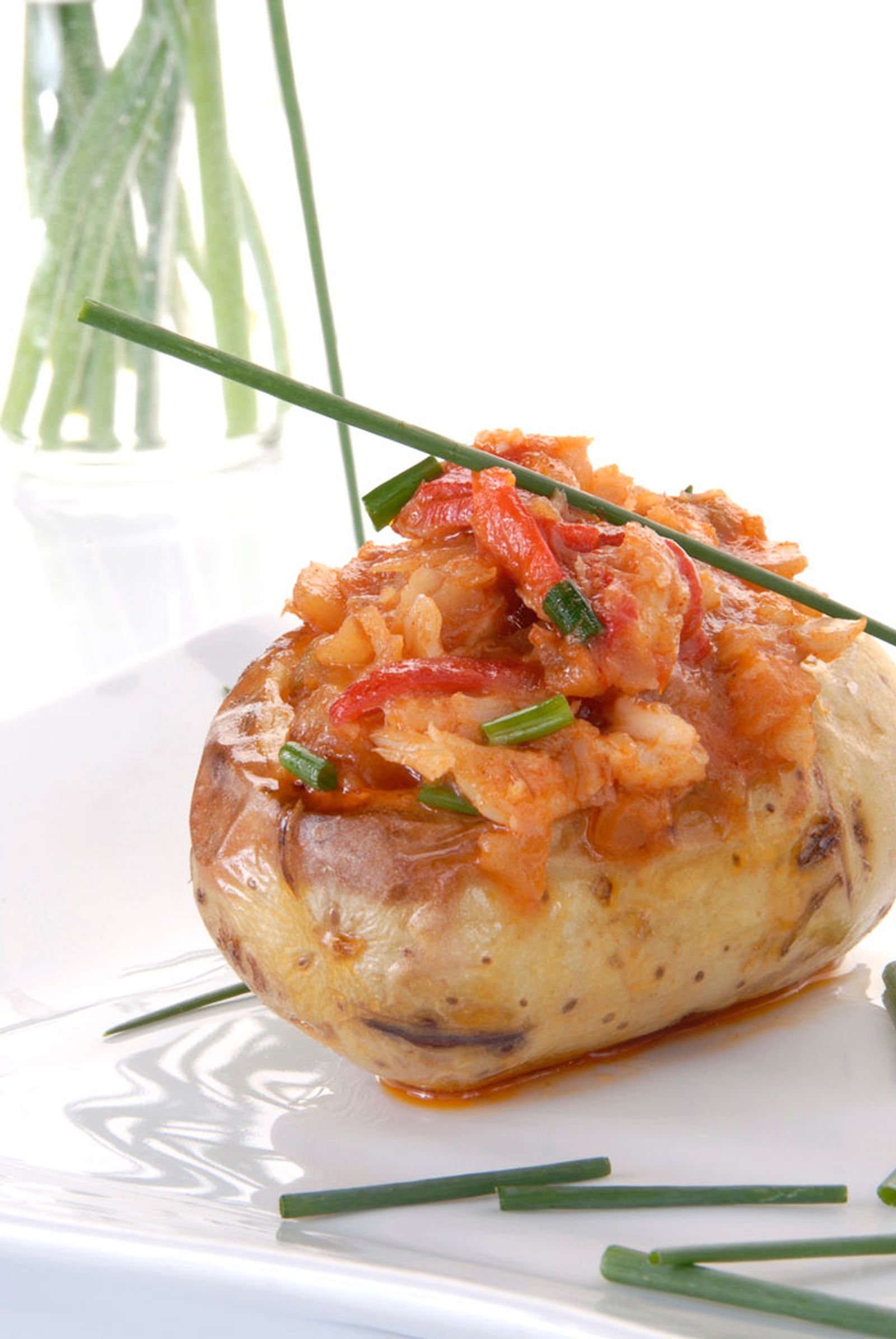 Nido de patata con ajoarriero