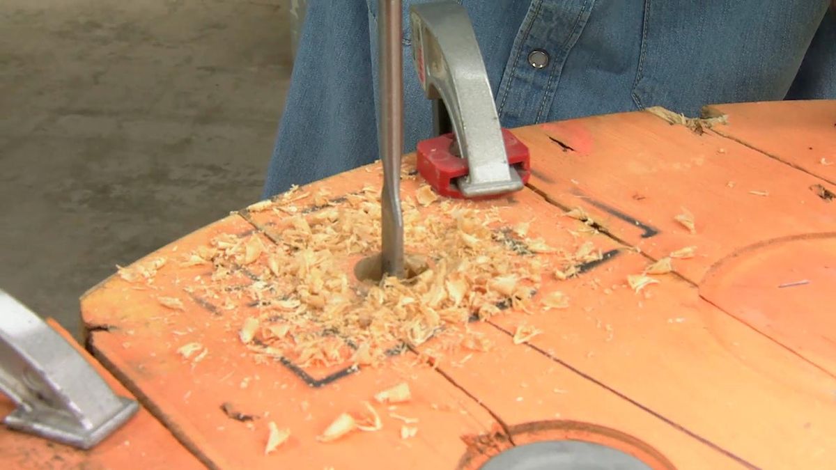 Como hacer una mesa con una bobina paso 1