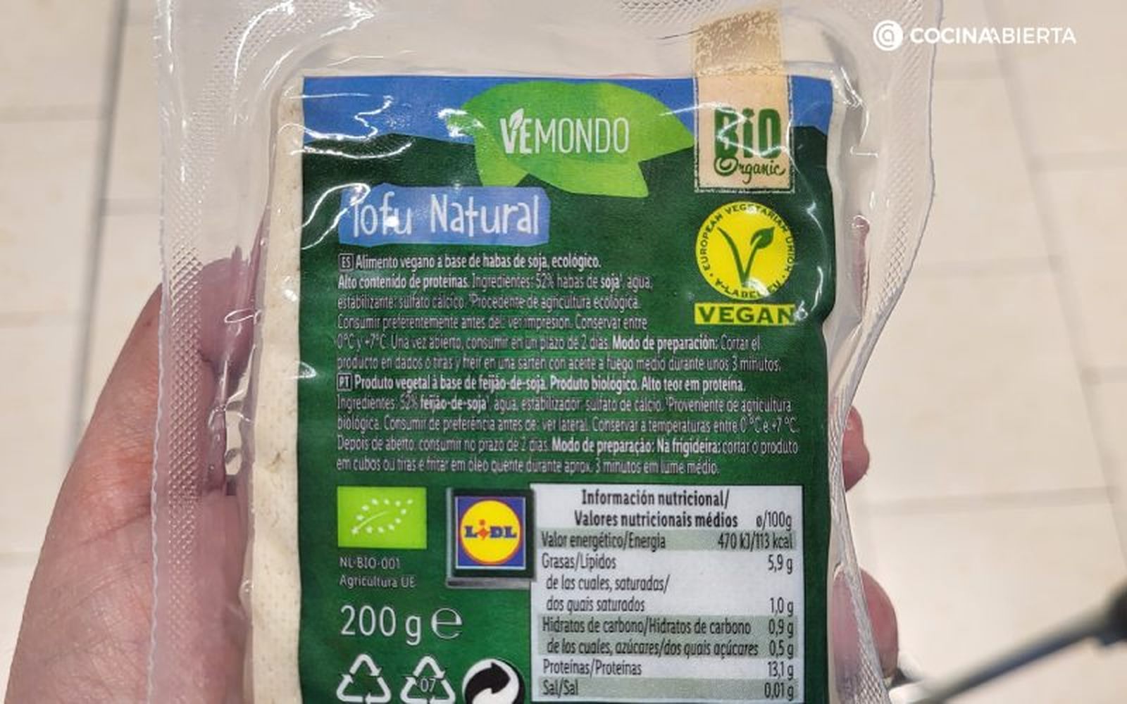 El tofu natural de Lidl es perfecto para aportar proteína vegetal