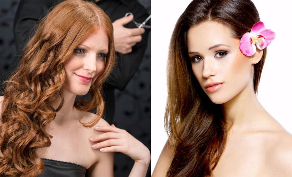 Melenas largas onduladas peinadas a un lado