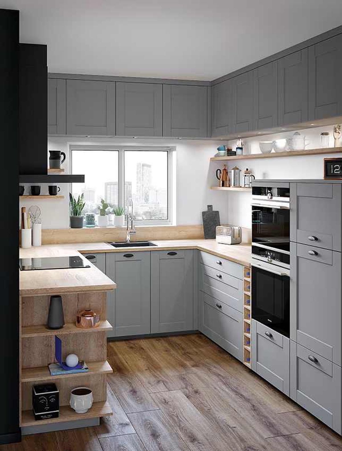 Microondas en columna.