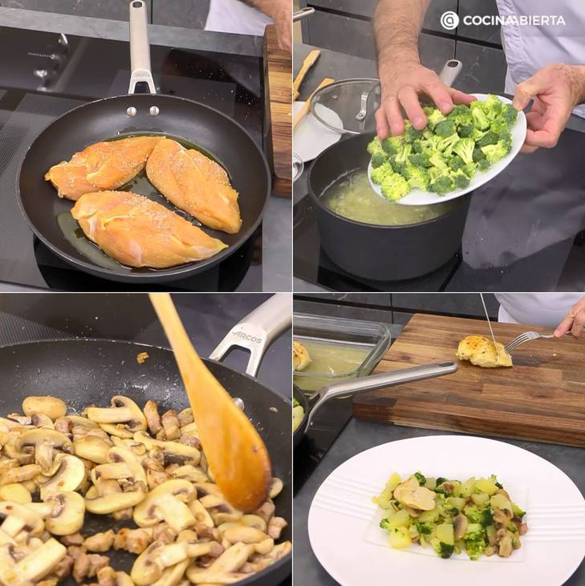 pechuga pollo con verduras salteadas pasos