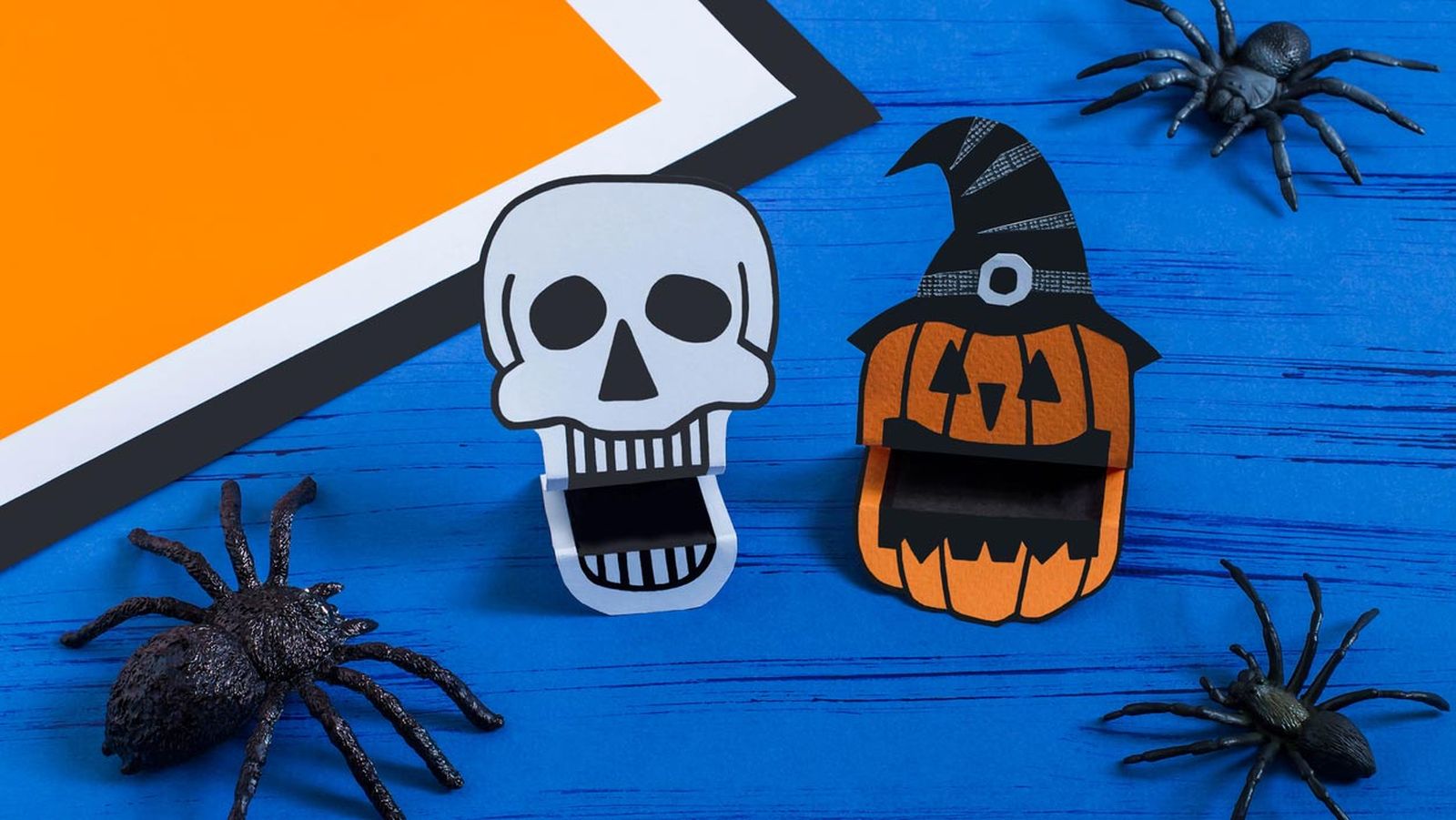 como hacer una calabaza y calavera de papel terrorificas