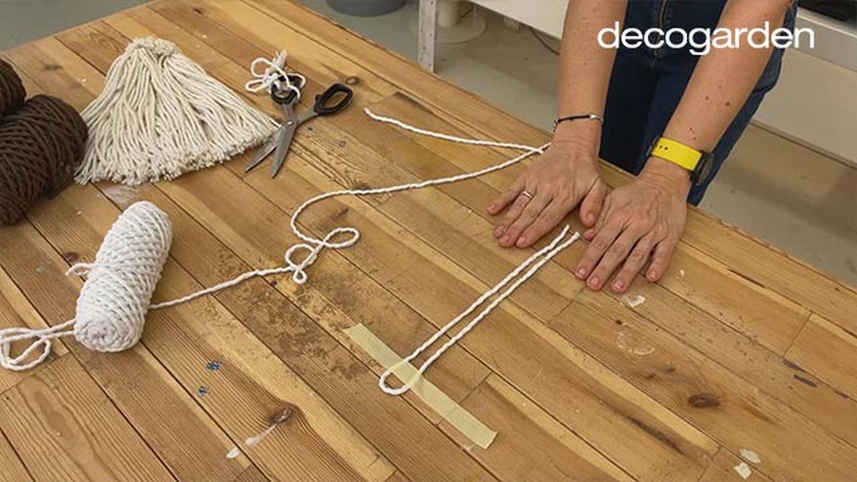 como hacer hojas de macrame paso 2