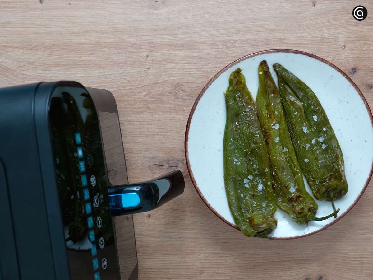 pimientos fritos en freidora de aire receta paso4