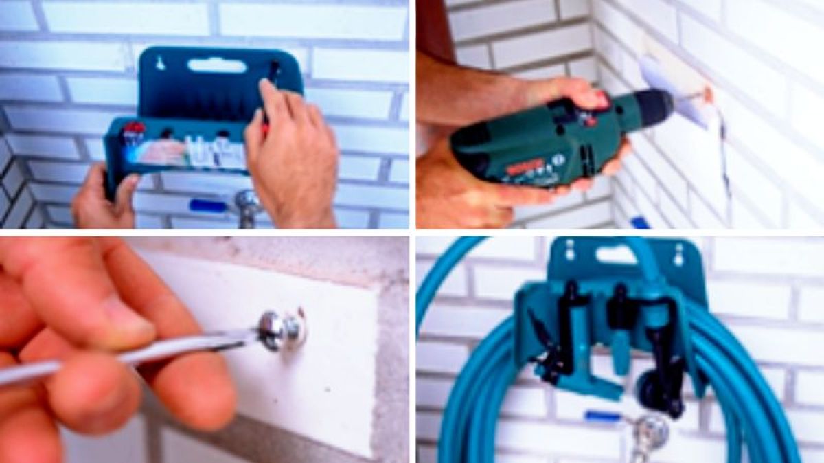 Pasos para colocar un soporte para manguera