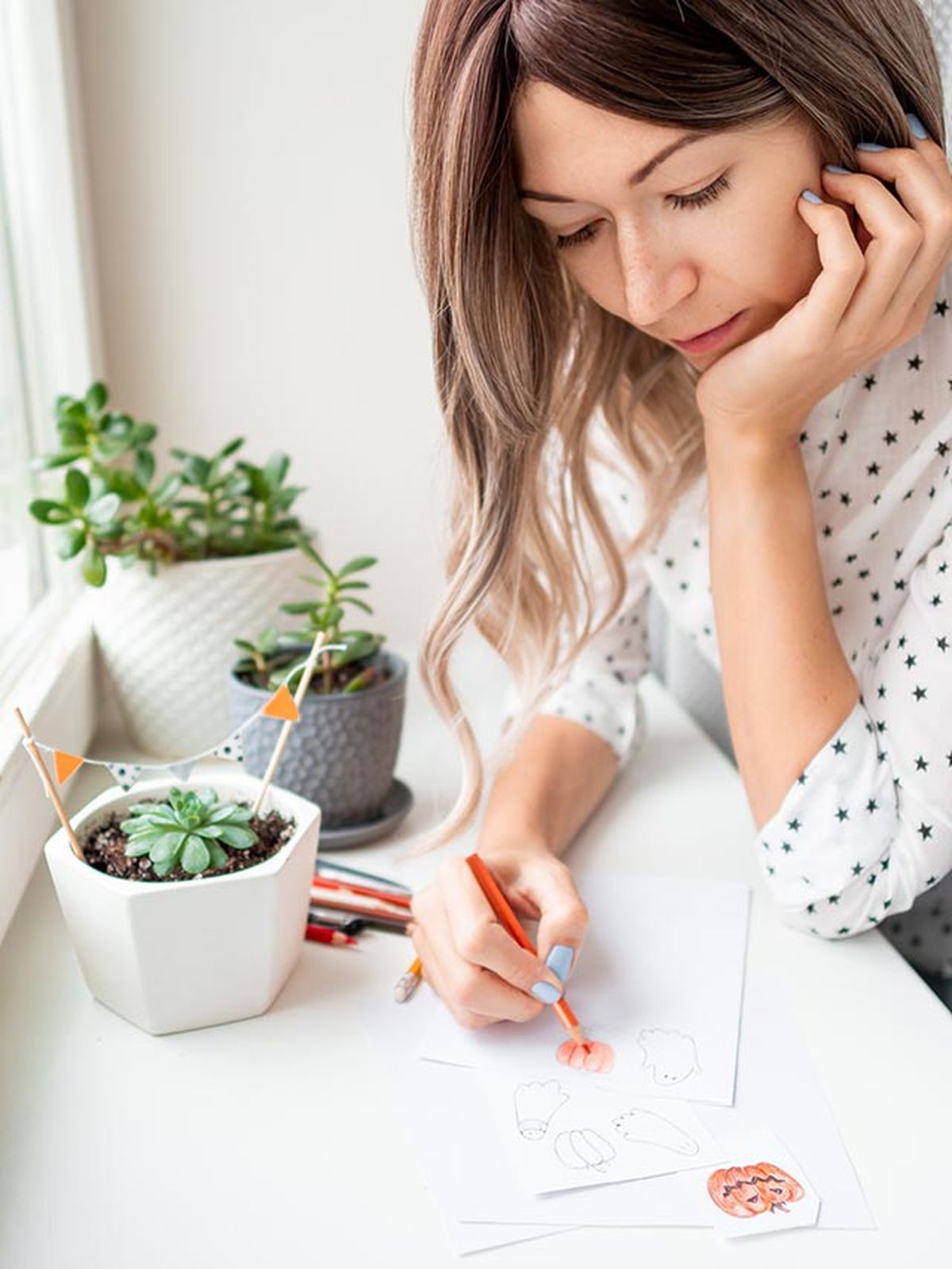 manualidades halloween decorar plantas interior dibujar