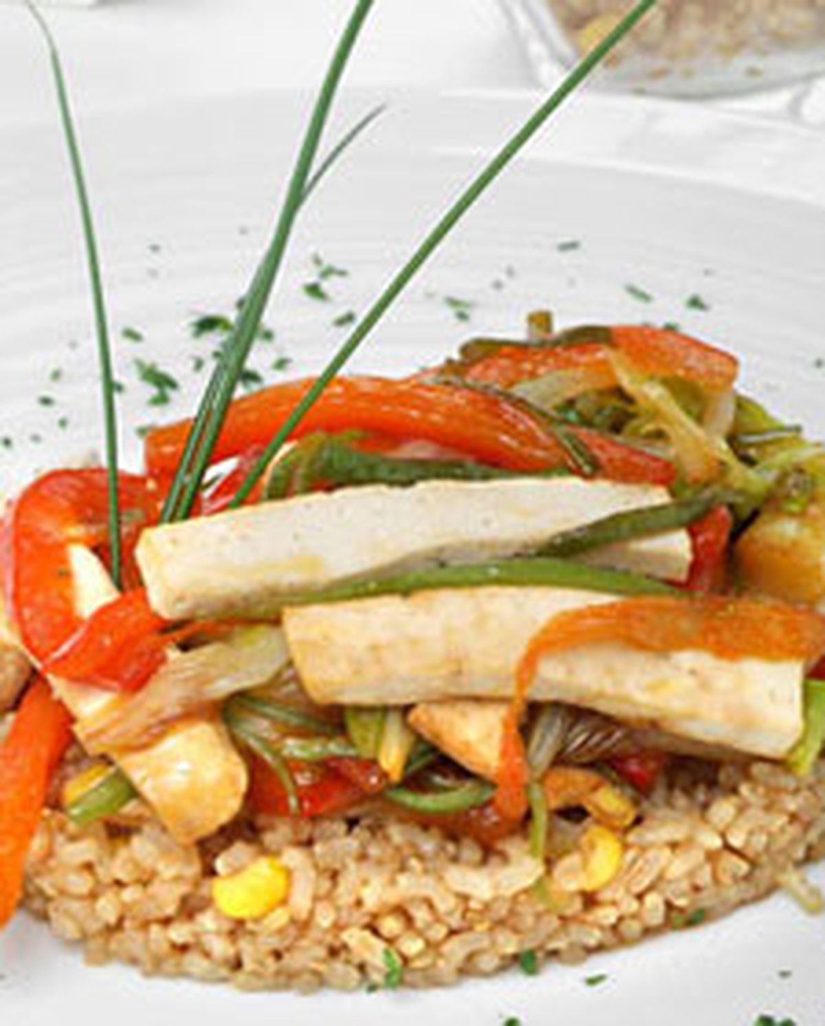 0017 arroz integral con tofu y verduras l