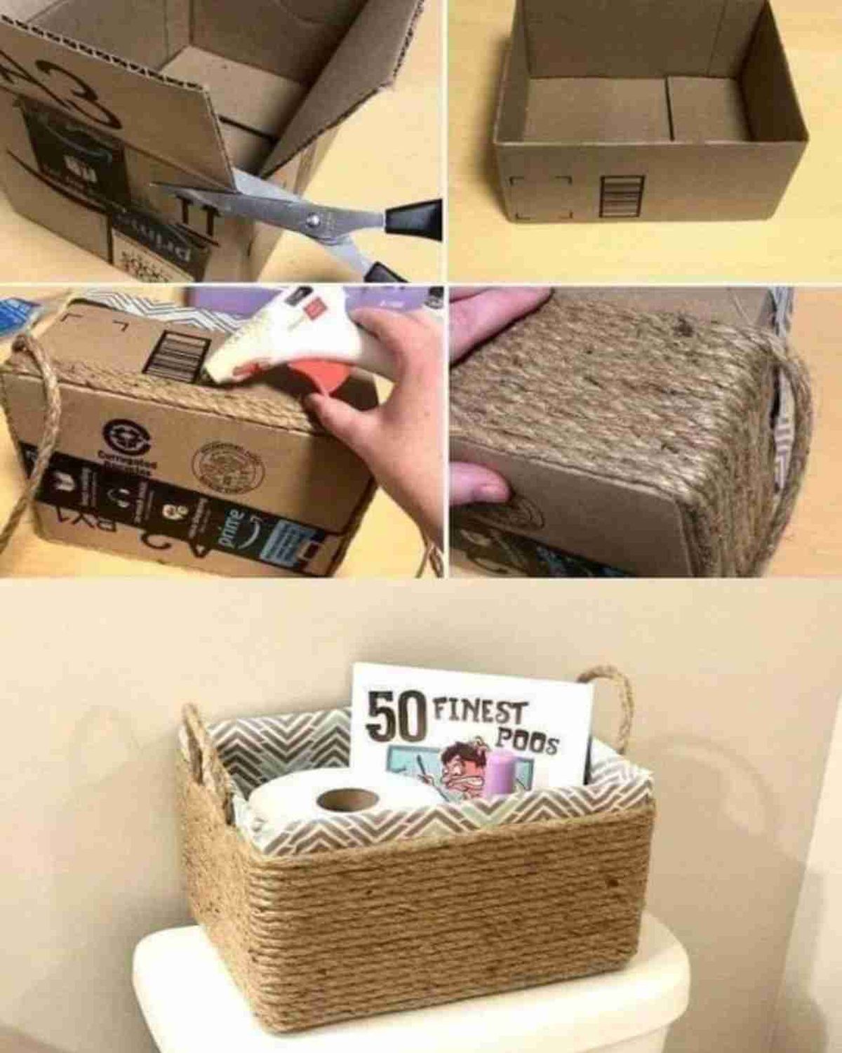 ideas reutilizar cajas de carton cestos almacenaje