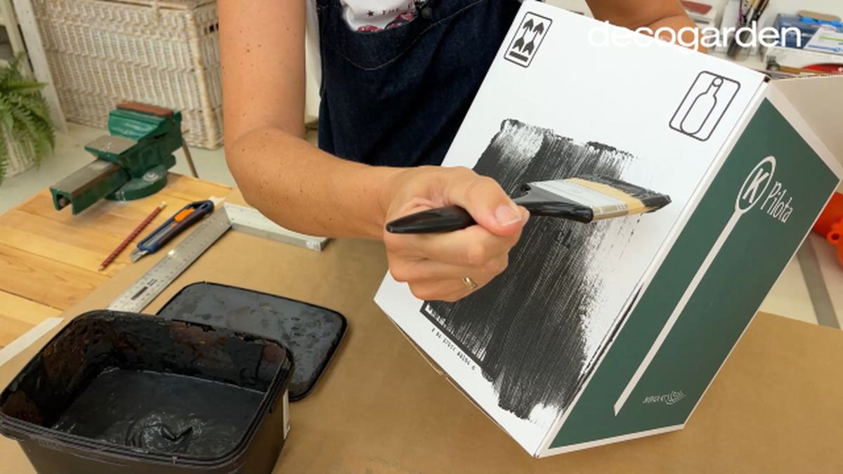 decorar caja carton industrial paso 1