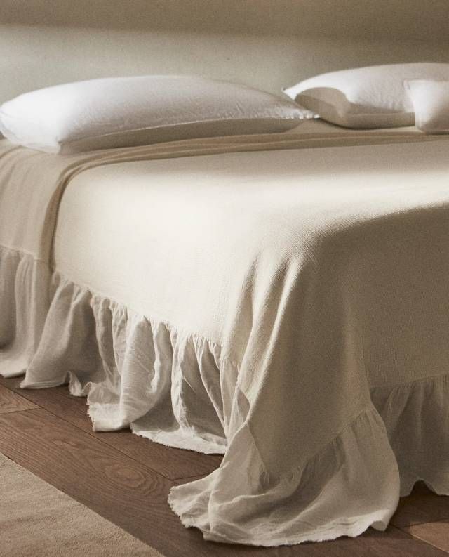 colcha volante lino zara home