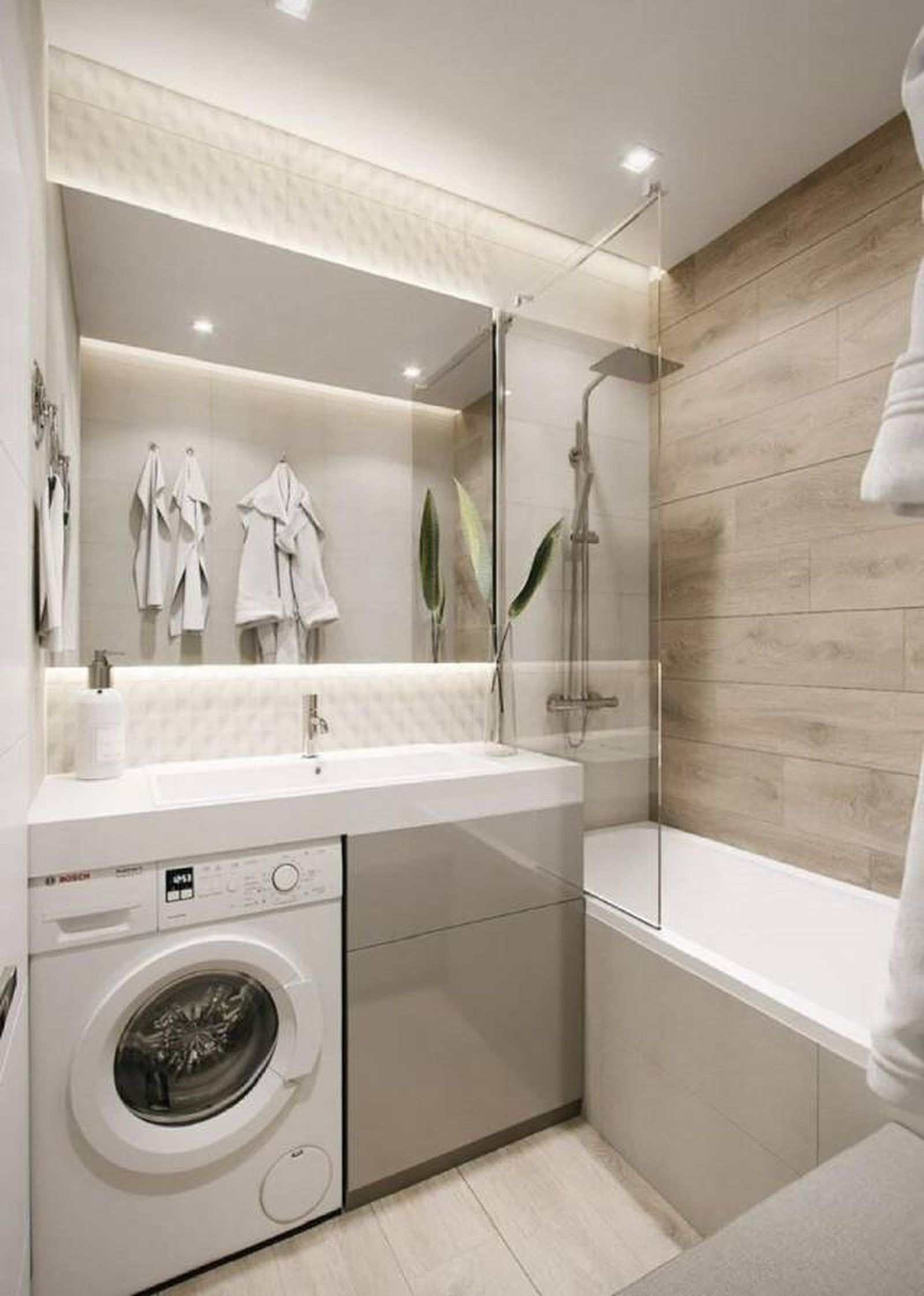Soluciones para integrar la lavadora en el cuarto de baño 2