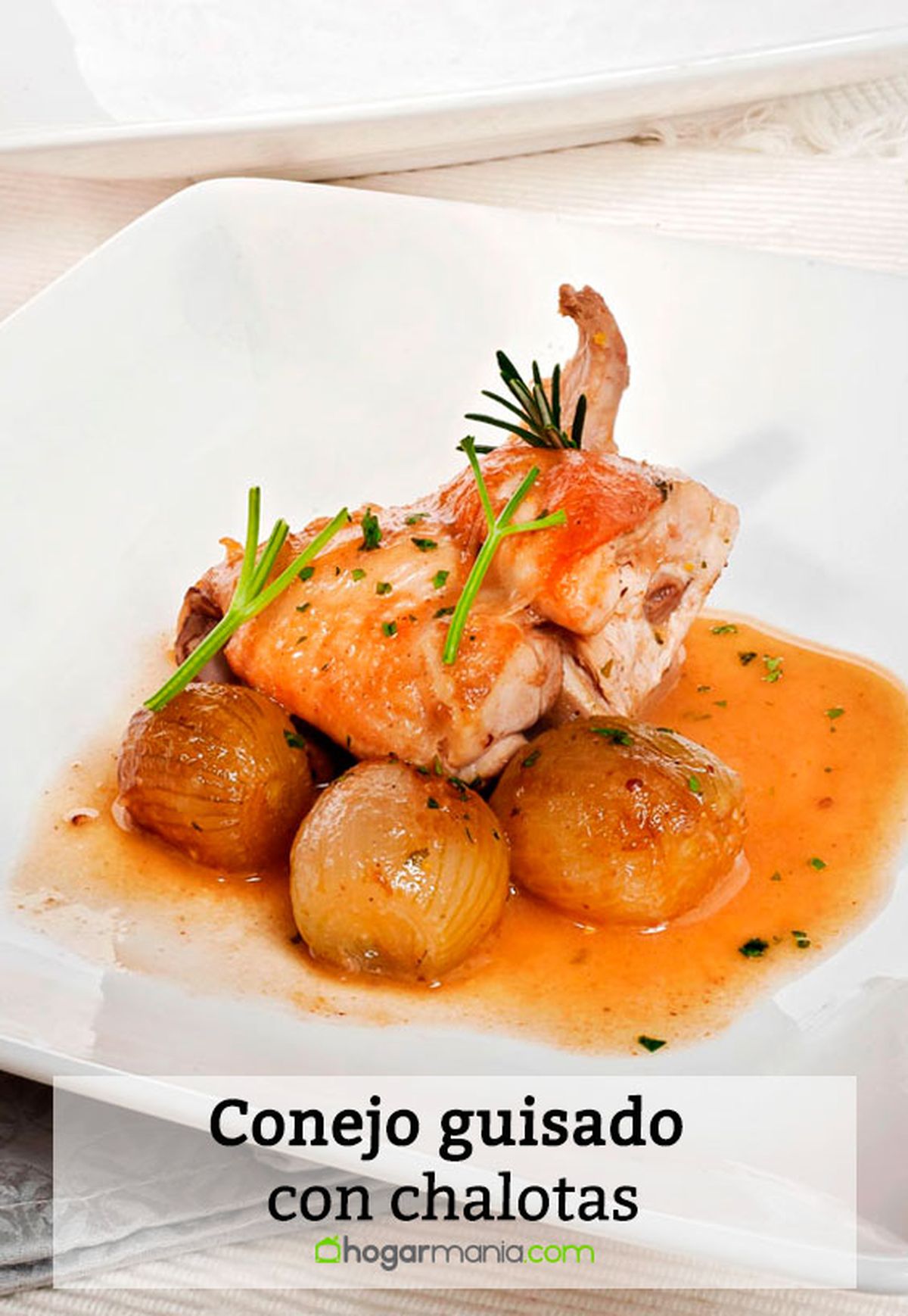 conejo guisado chalotas pin