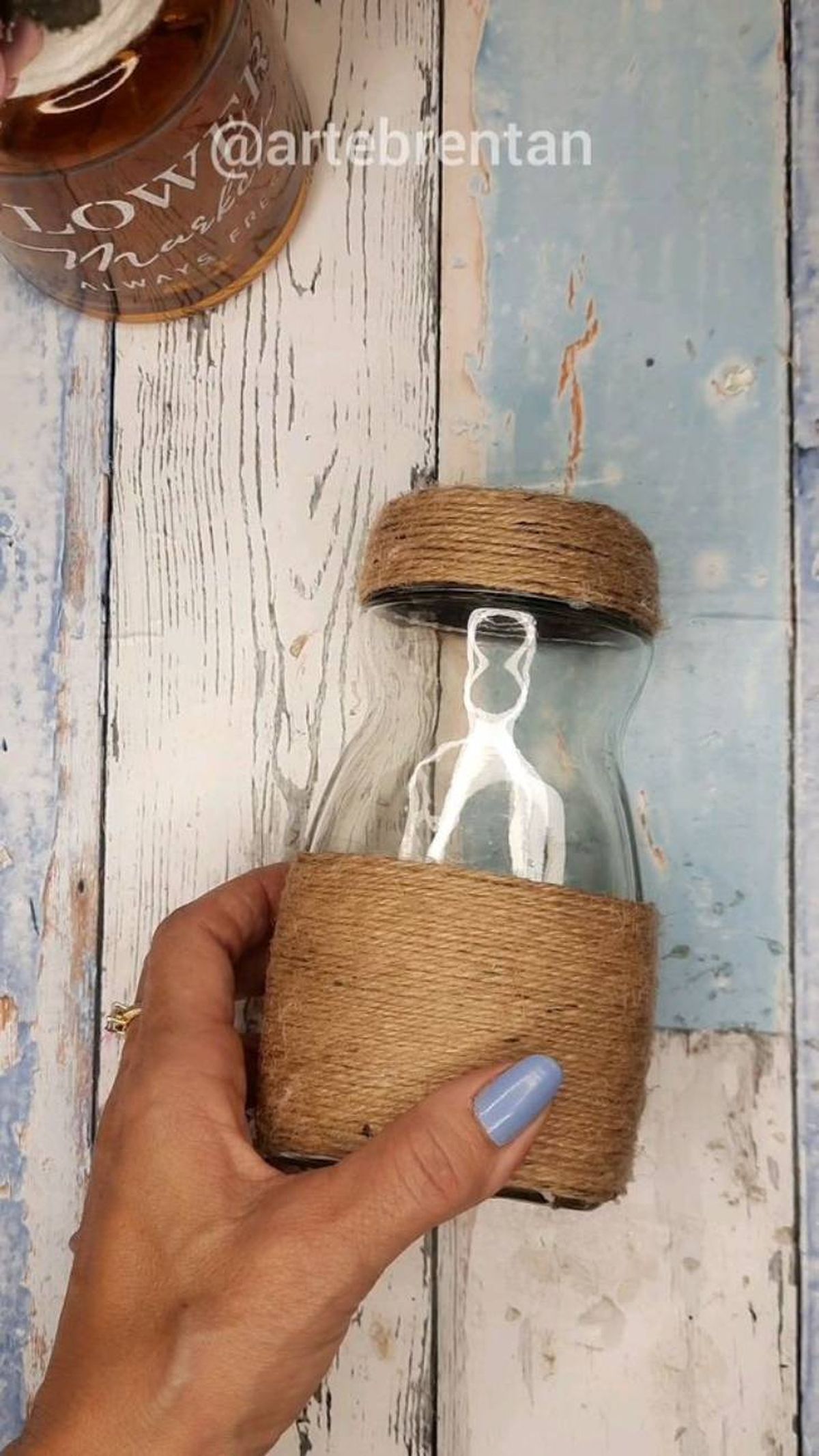 reutilizar bote nescafe fibras naturales pinterest