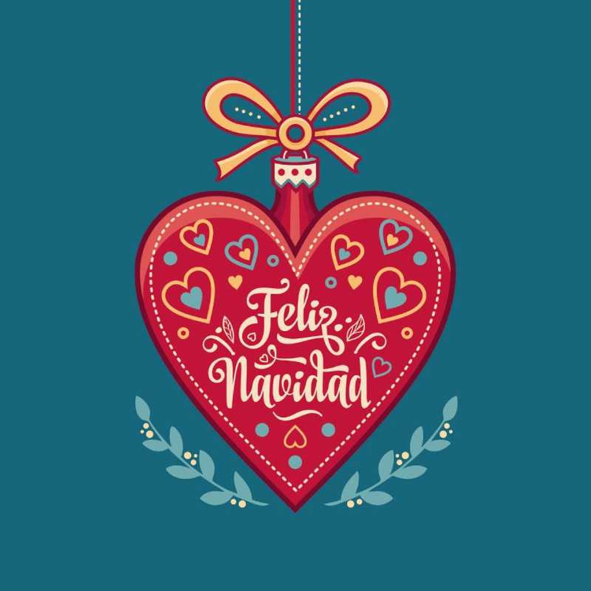 Felicitación de Navidad para Whatsapp de un corazón.