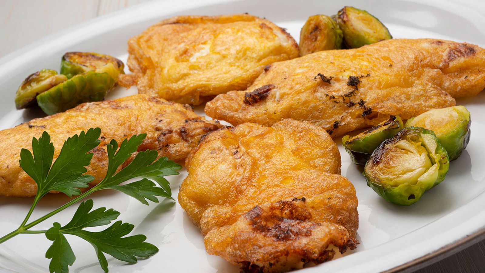 KARL6493 rape villeroy con coles de bruselas