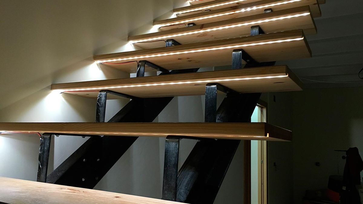 Peldaños de madera para escalera paso 12