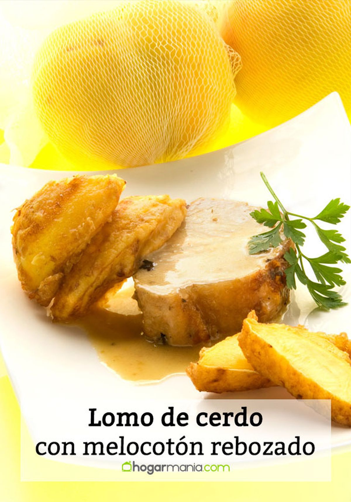 lomo de cerdo con melocoton rebozado pin