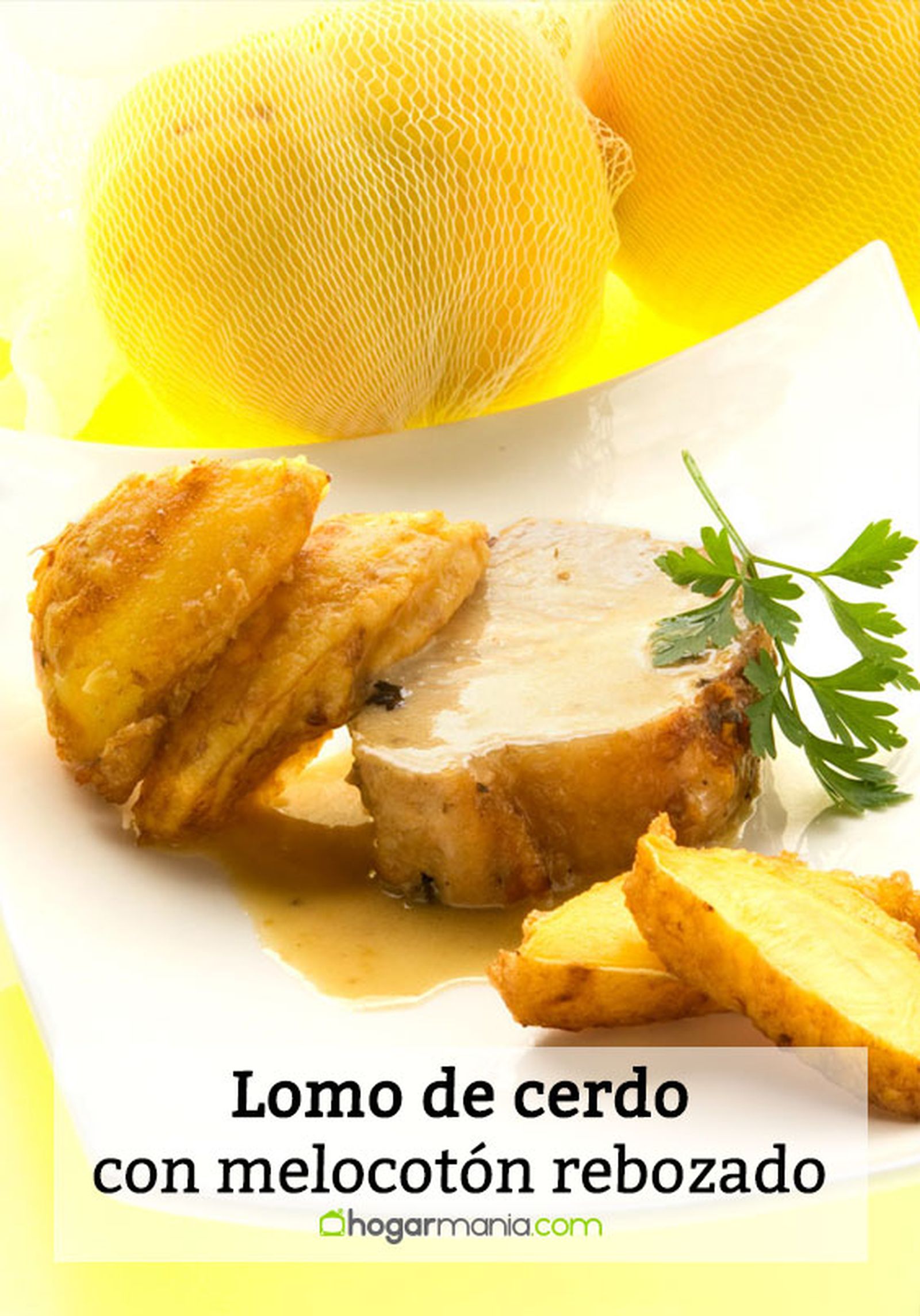 lomo de cerdo con melocoton rebozado pin