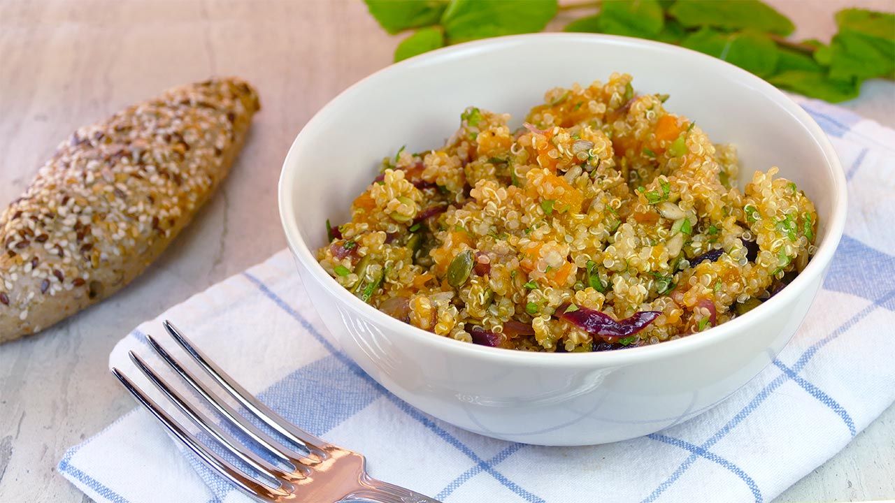 Ensalada de quinoa y calabaza