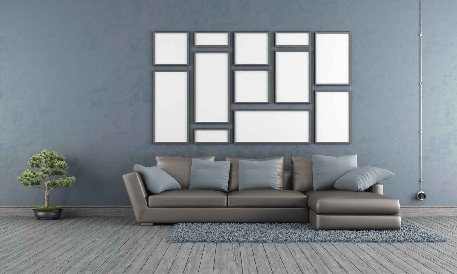 Sofá de color gris para el salón 2