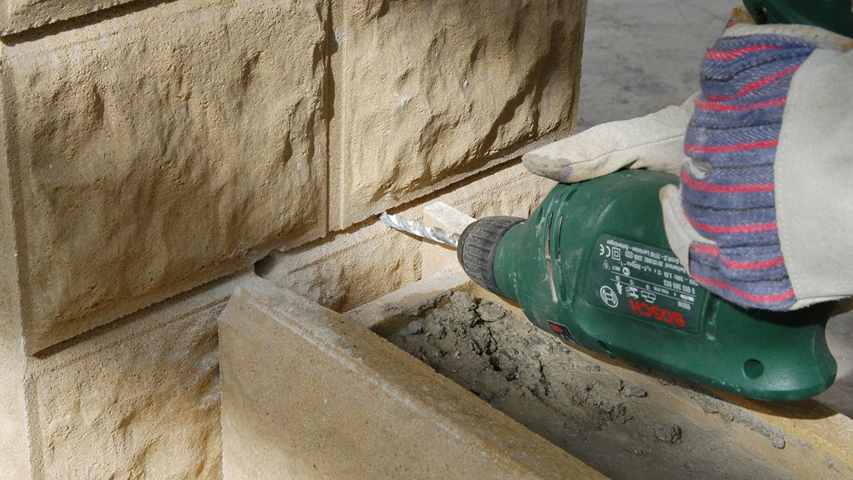 Muro con balaustrada paso 17