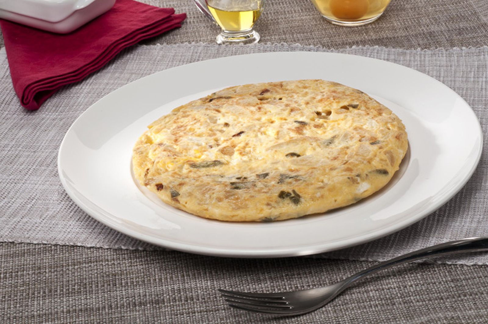 tortilla patata pimientos