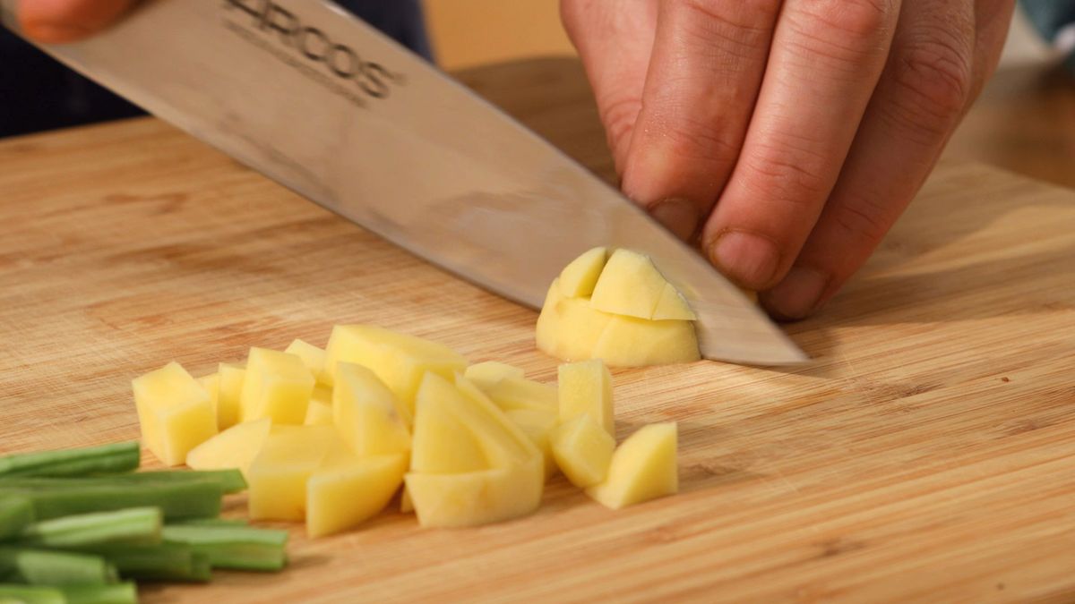 Judías verdes con patatas salteadas con ajo   Paso 2