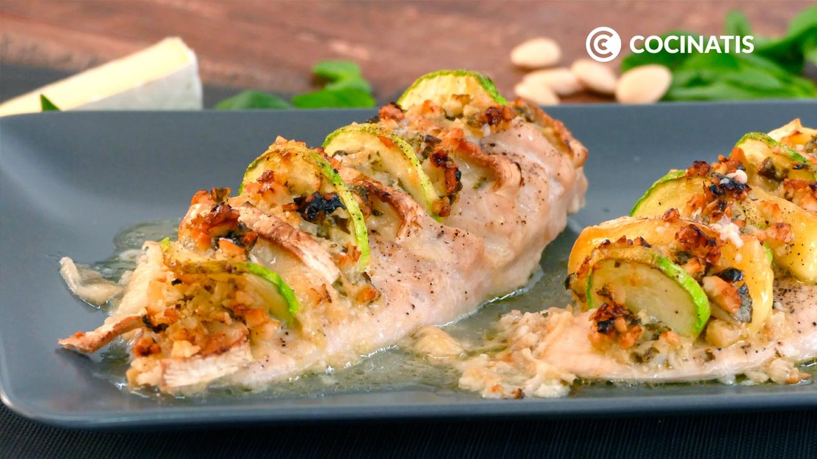 Receta de pechuga de pollo rellena al horno (pechuga Hasselback)