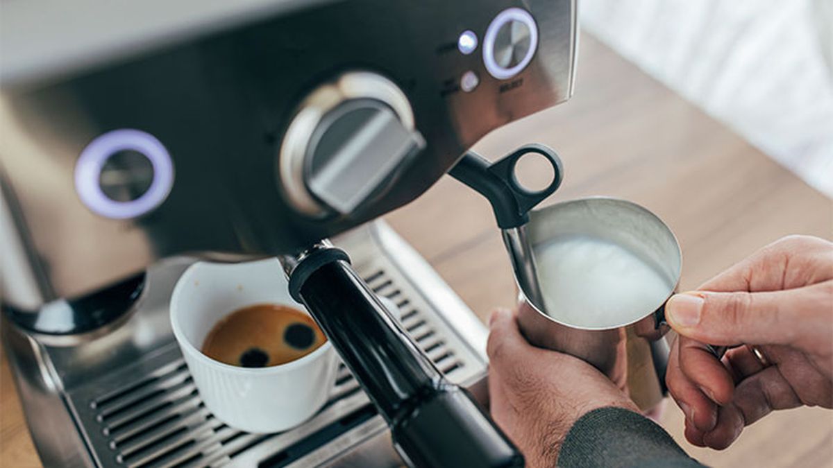 maquina espresso cafe vaporizador leche