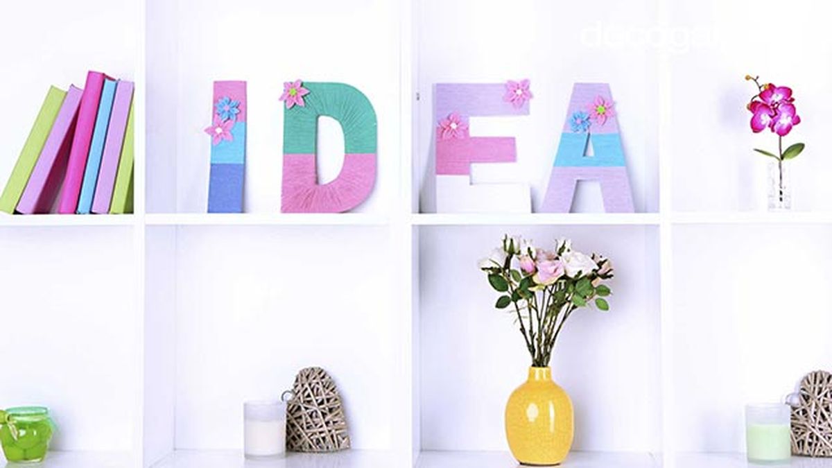 Hacer letras de lana para decorar 3