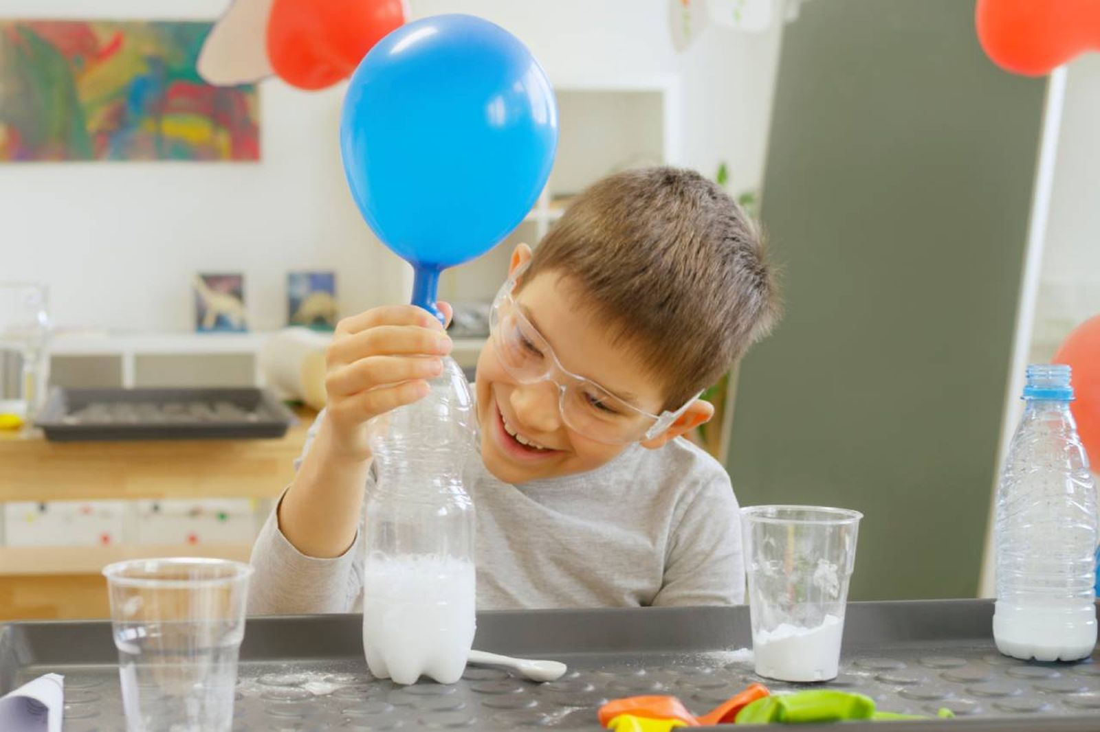 Experimento con levaduras y globos para hacer con niños