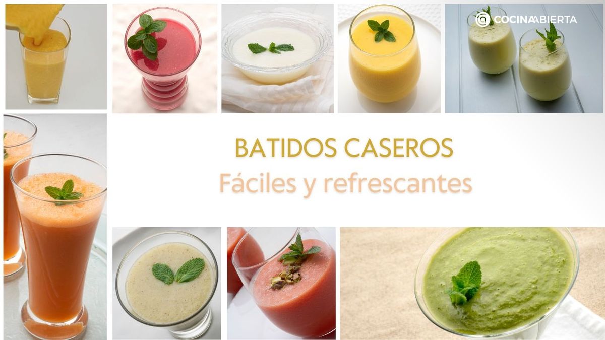 22 recetas de batidos caseros, ¡muy fáciles y refrescantes!